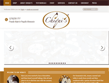 Tablet Screenshot of chiquischocolates.com